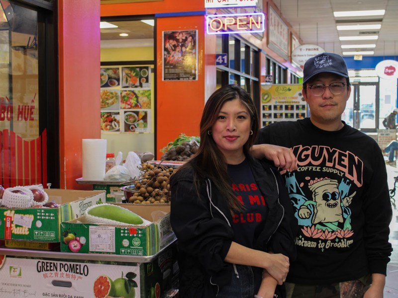 Denise Nguyen and Victor Nguyen-Long, two Vietnamese American activists who are working to support business owners at Eden Center