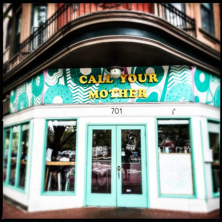 The exterior of Call Your Mother, a bagel and sandwich shop in Washington, D.C.