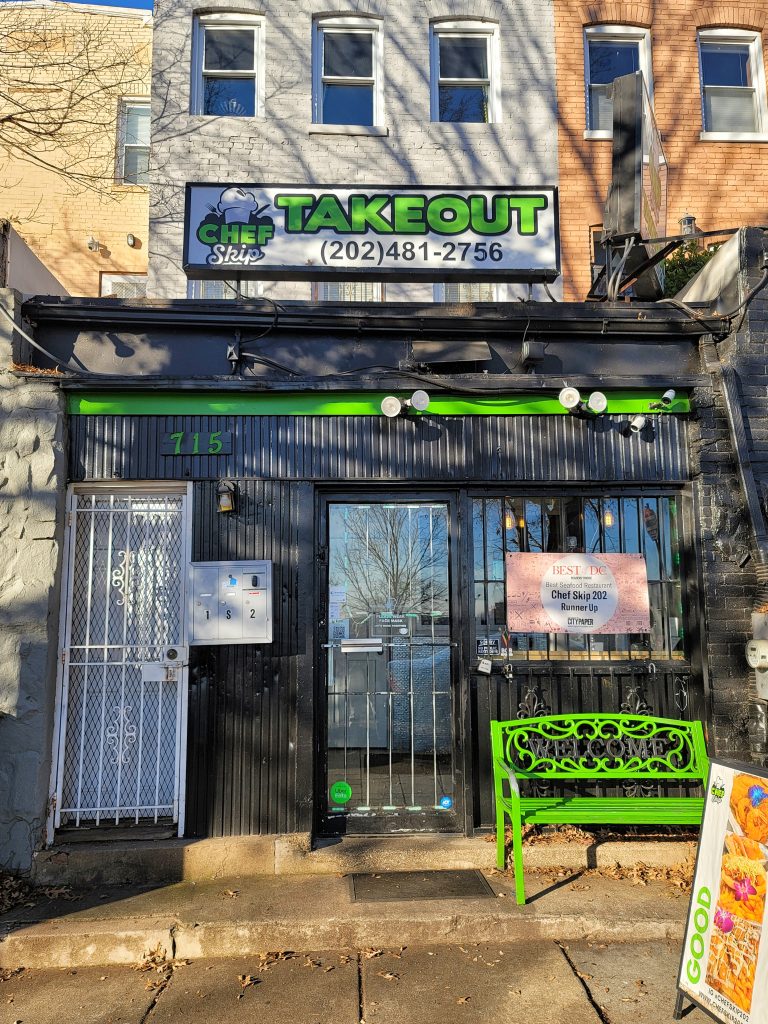 The exterior of Chef Skip in Washington, D.C.