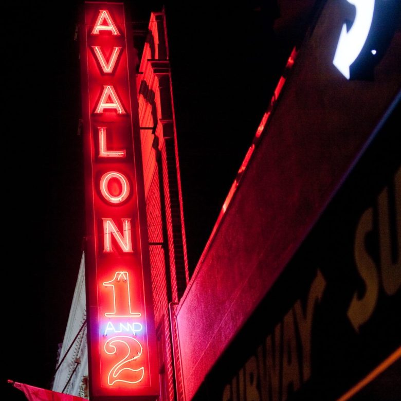 The marquee outside the Avalon Theatre in Washington, D.C.