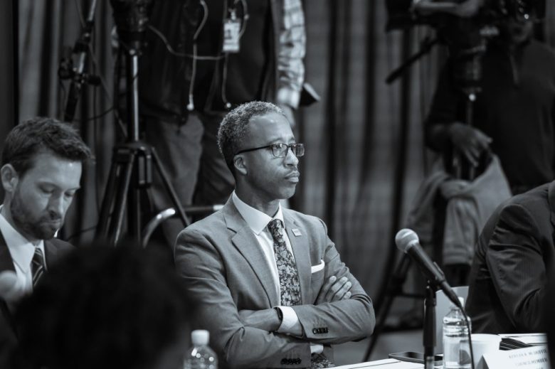 At-Large Councilmember Kenyan McDuffie at a 2023 meeting