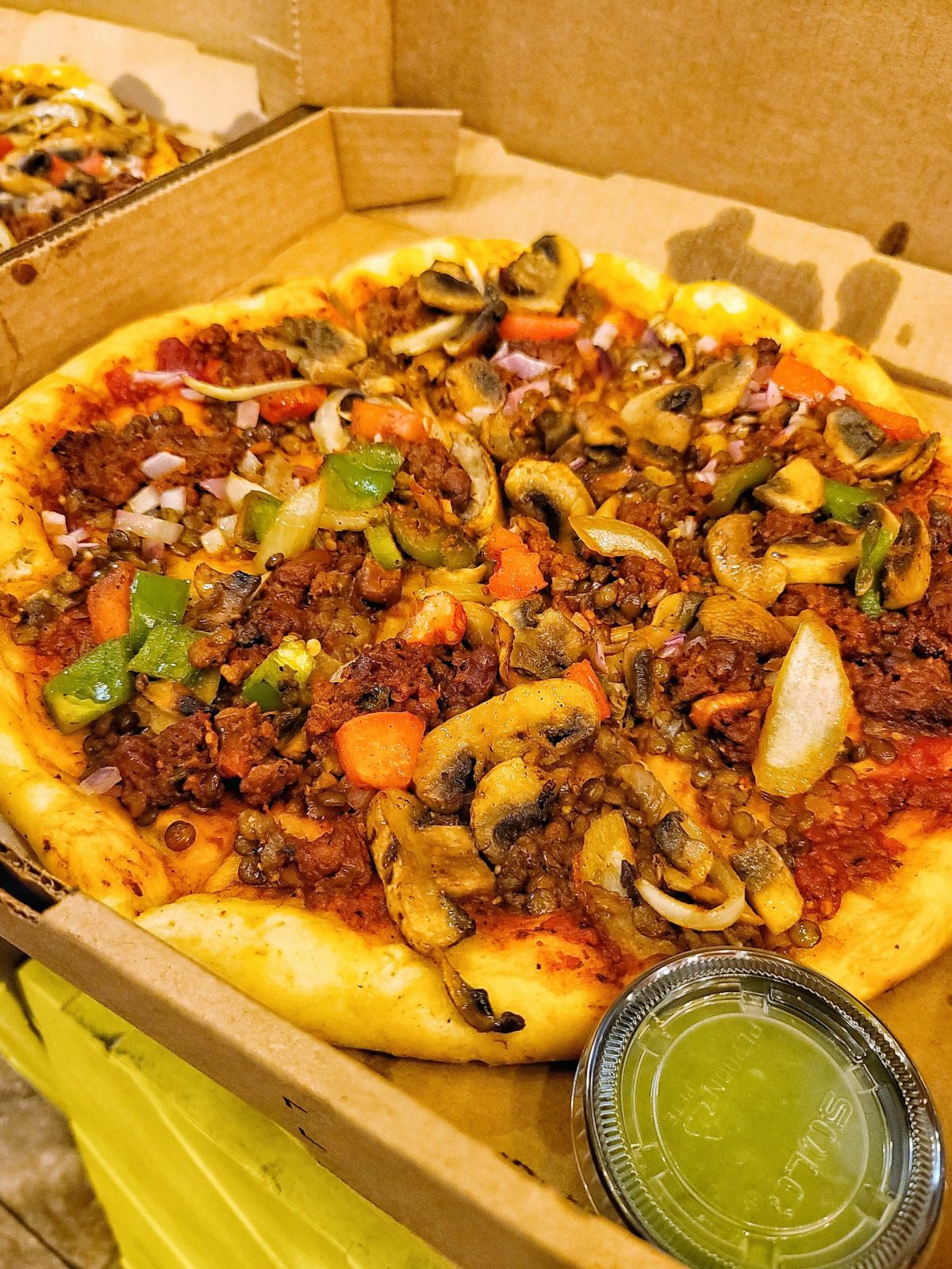 Vegan pizza from Ice N Slice in Washington, D.C.