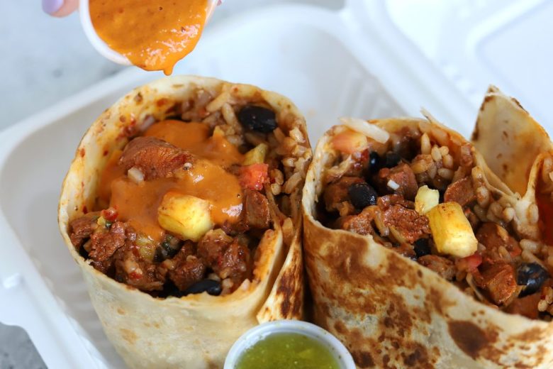 A burrito from El Piquin in Washington, D.C.