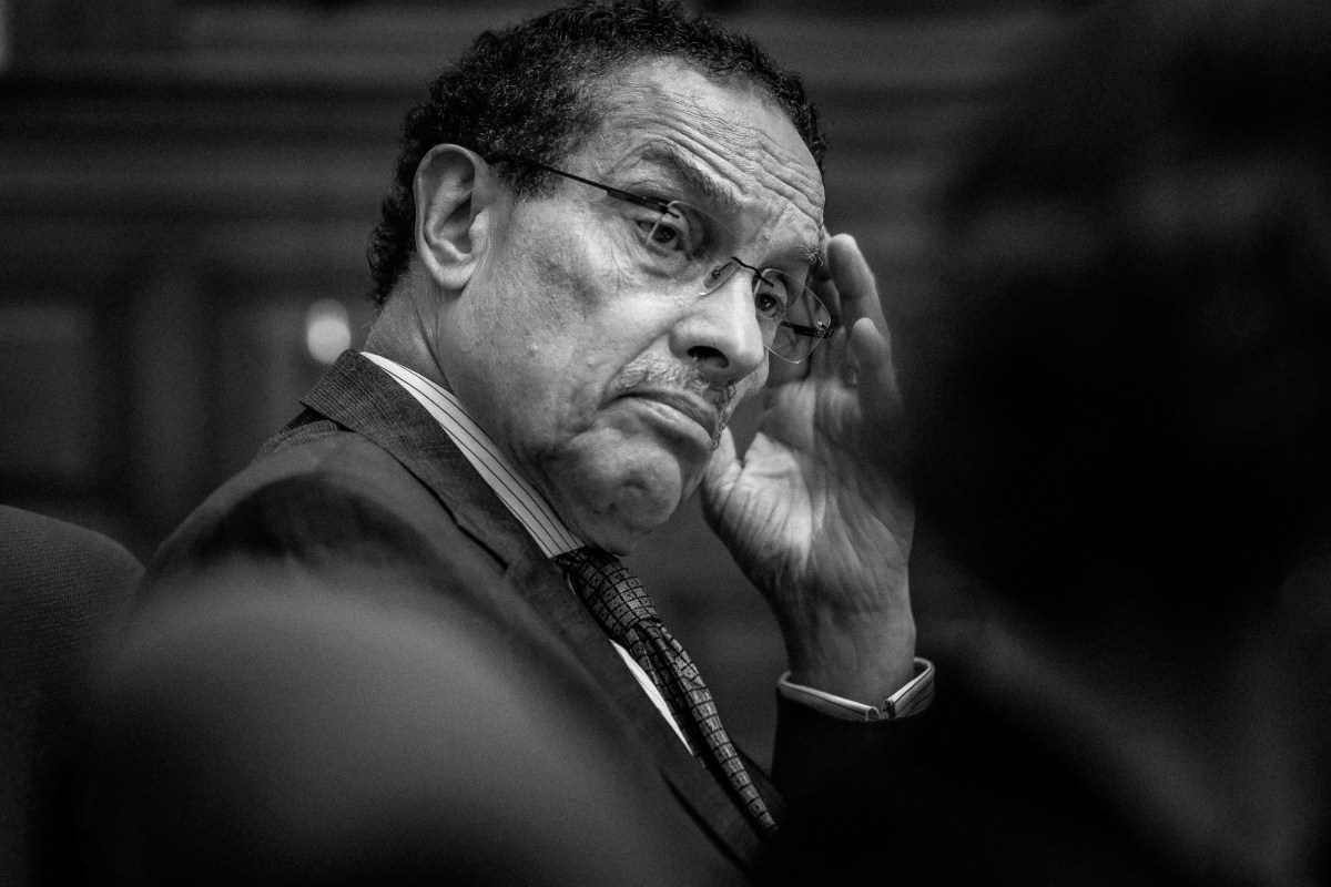 Closeup profile of Ward 7 Councilmember Vince Gray