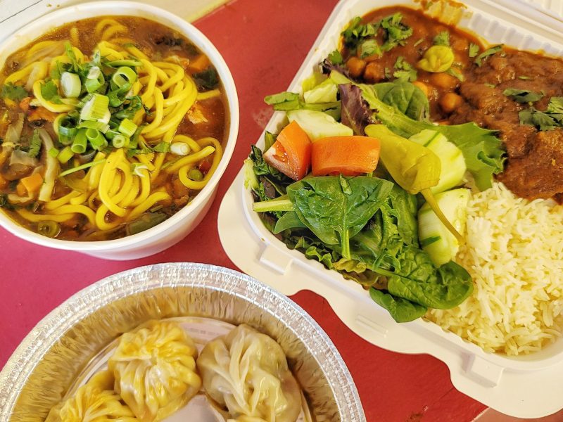 Momos, curry, and soup from Moh Moh Licious in Shepherd Park