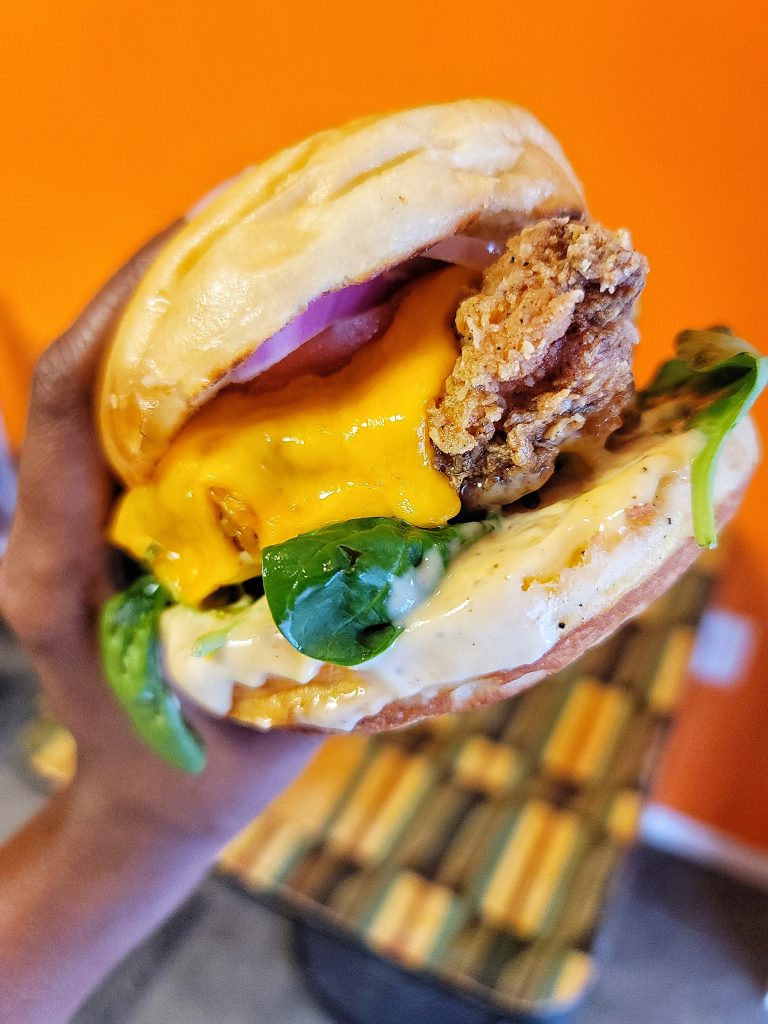 Fried chicken sandwich from Open Crumb in Anacostia