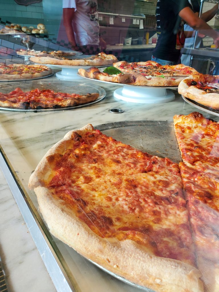 Slice & Pie's pizza display