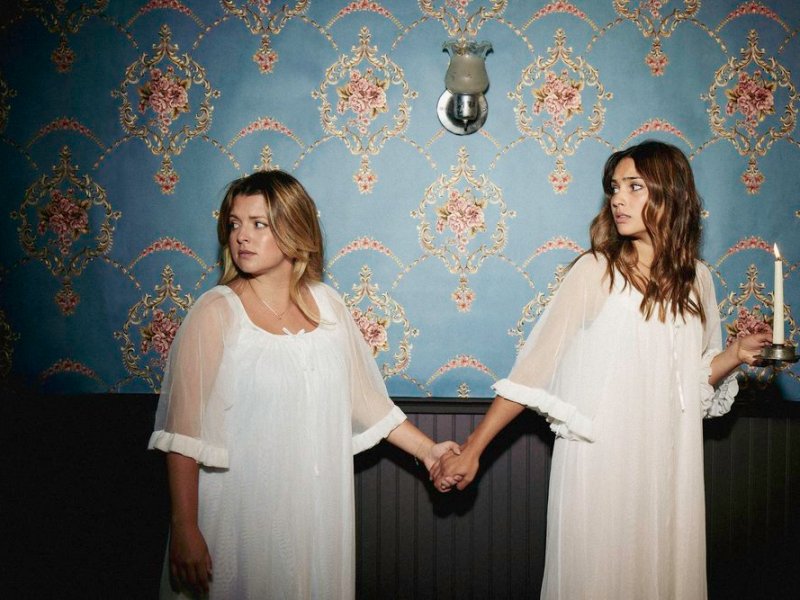 Corinne Vien and Sabrina Deana-Roga, hosts of the Two Girls One Ghost podcast